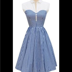 Trashy Diva Hopscotch Dress in Blue Gingham - 14